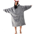 Grey Sherpa Blanket Hoodie