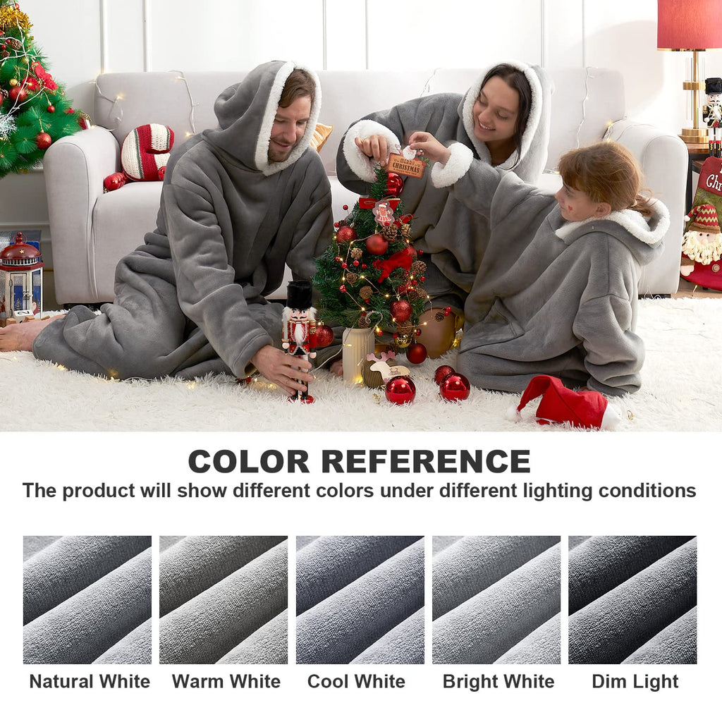 Grey Sherpa Blanket Hoodie