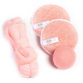 Freshy Face Set in Pink | Bow Headband, Konjac Sponge & Cleansing Pads Face Cleansing Kit Set