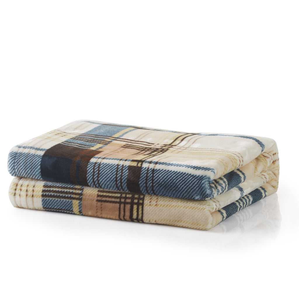 Winter Cabin Flannel Throw Blanket