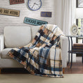 Winter Cabin Flannel Throw Blanket