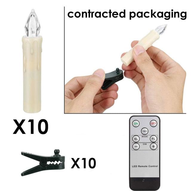Flameless LED Taper Candles with Remote