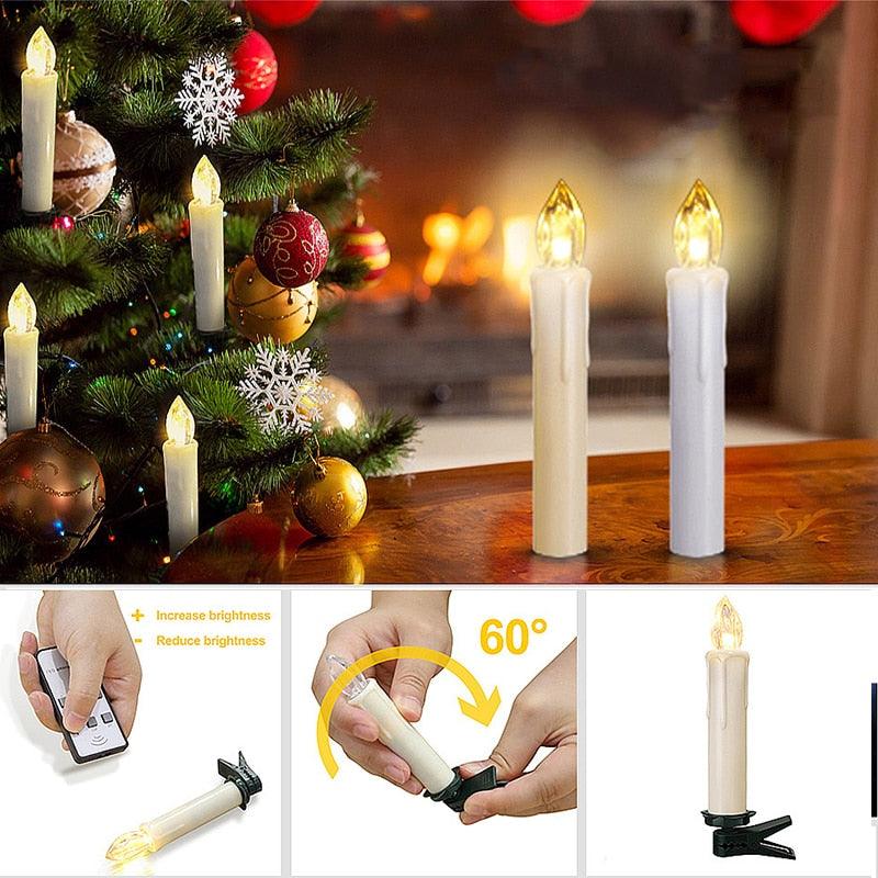 Flameless LED Taper Candles with Remote